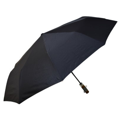 3 Fold Compact Automatic Open/Folding Umbrella - Black