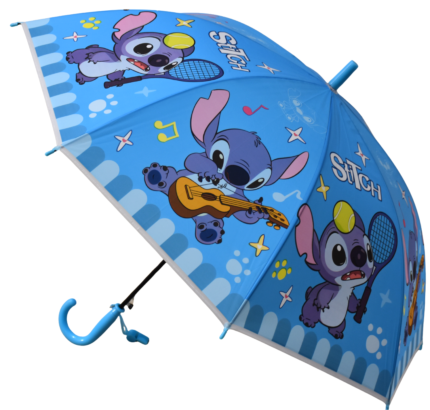 Disney Stitch Kids Umbrella – Blue Cartoon Rain Umbrella