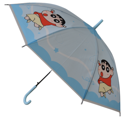 Kids Cartoon Print Umbrella – Lightweight Blue Rain Umbrella