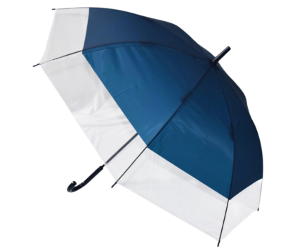 Blue & Clear Dome Umbrella – Transparent Umbrella