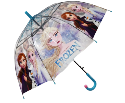 Kids Frozen Clear Umbrella – Transparent Dome
