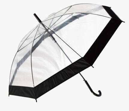 Transparent Dome Umbrella with Black Border