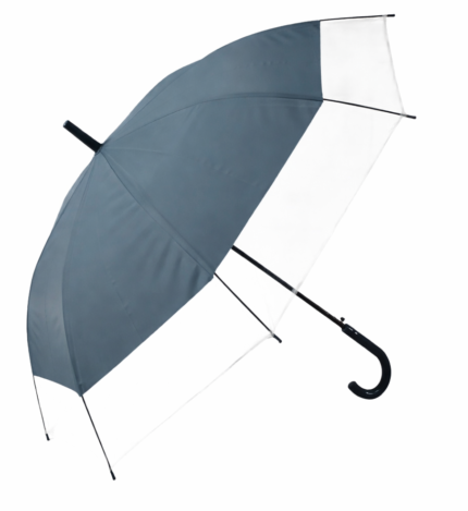 Clear Dome Umbrella with Color Panel - Stylish Transparent Umbrella