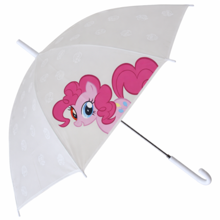 Pink Cartoon Pony Kids PVC Umbrella – Cute Character Rain Umbrella for Girls
