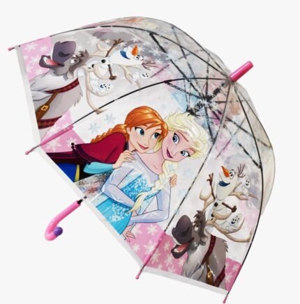 Kids Clear Snow Princess Umbrella – Transparent Dome