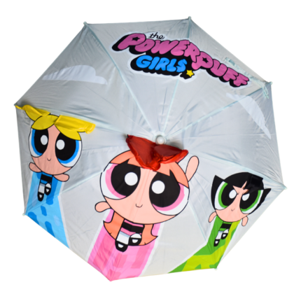 Powerpuff Girls 3D Kids Umbrella – Cartoon Print with Bunny Ear Handle