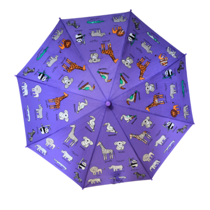 Animal Print Color Changing Kids Umbrella